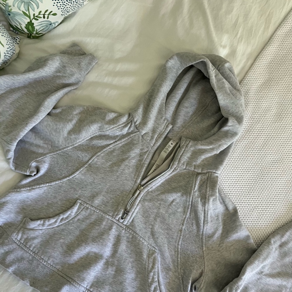 LULULEMON SCUBA OVERSIZED HALF-ZIP HOODIE *PLUSH GRAY